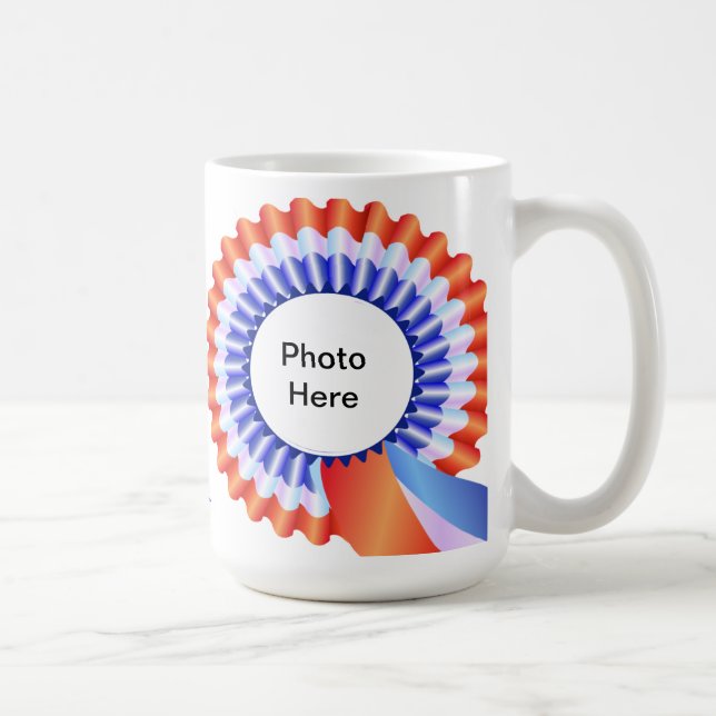 De Café Caneca vermelha, branca & azul da foto do Rosette (Direita)