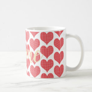 De Café Caneca vermelha brilhante bonito do querido do