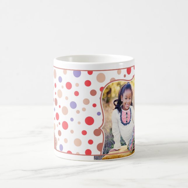 De Café Caneca vermelha da foto retro para miúdos (Centro)