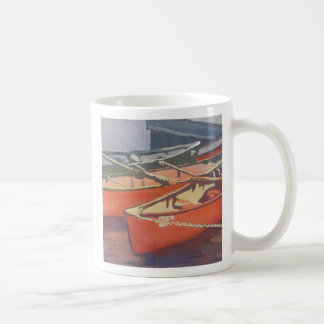 De Café caneca vermelha das canoas