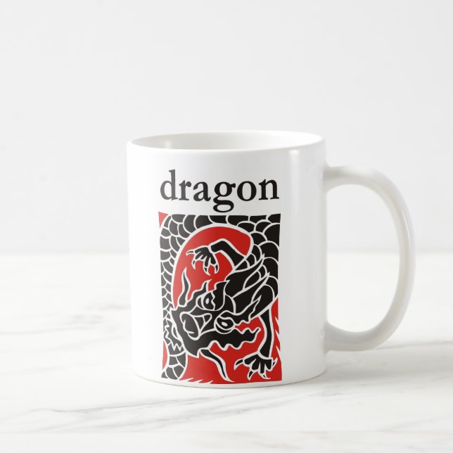 De Café Caneca vermelha do clássico do dragão (Direita)