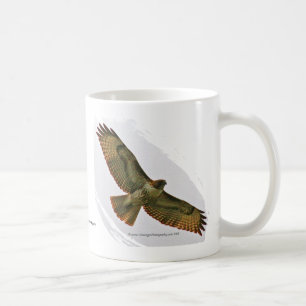 De Café Caneca vermelha do falcão da cauda