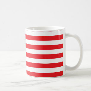 De Café Caneca vermelha e branca das listras