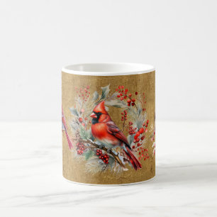 De Café Caneca Vermelha e Dourada