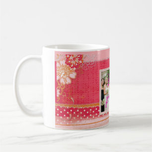 De Café Caneca Vermelha e Rosa