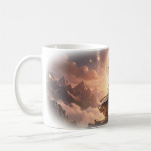 De Café Caneca Vestido Estrelado Pico Montanha Deusa Lua