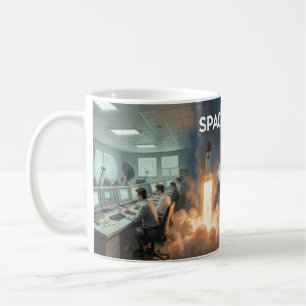 De Café Caneca Viagem Cósmica Retro Além das Estrelas