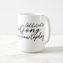 Caneca Viciado em Mahjong