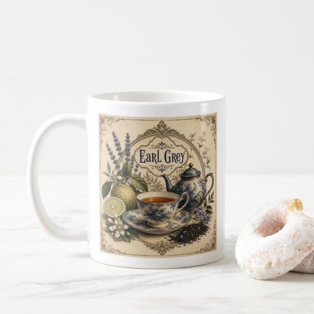 De Café caneca victoriana earl grey (Com Donut)