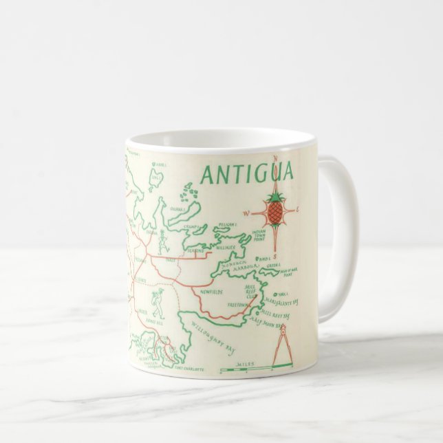 De Café Caneca Vintage Antigua (Frente Esquerda)