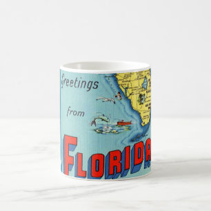 De Café Caneca Vintage Florida Greetings Florida