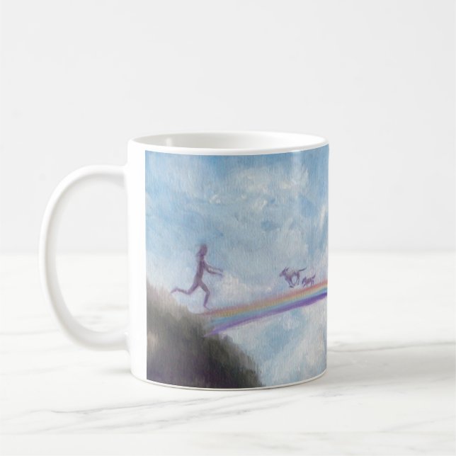 De Café Caneca Violano do céu do gato do cão da ponte do (Esquerda)