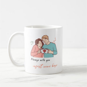 De Café Caneca Wifey e Hubby, caneca Casal