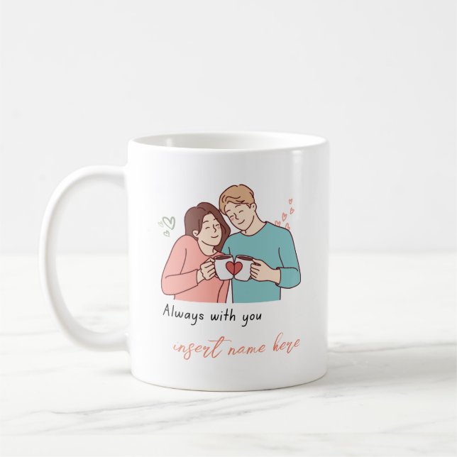 De Café Caneca Wifey e Hubby, caneca Casal (Esquerda)