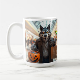 De Café Caneca Wolfie Vai às Compras