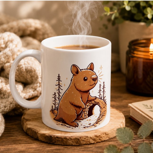 De Café Caneca Wombat Wonderland (Wombat Wonderland Mug” Coffee Mug)