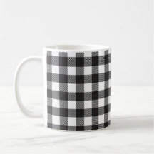 Caneca Xadrez Búfalo Preto e Branco