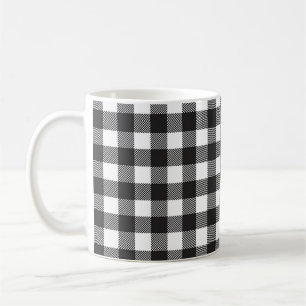 De Café Caneca Xadrez Búfalo Preto e Branco