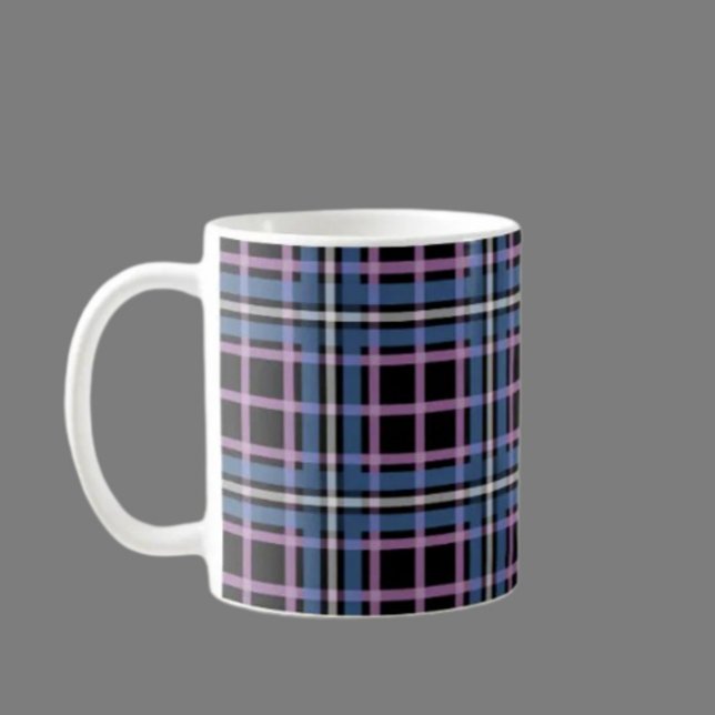 De Café Caneca Xadrez Clássica – Xadrez Azul e Lavanda (Criador carregado)