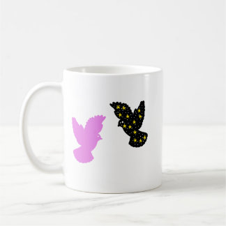 De Café Caneca Zodiac Dois Pássaros • Silhuetas Celestiais