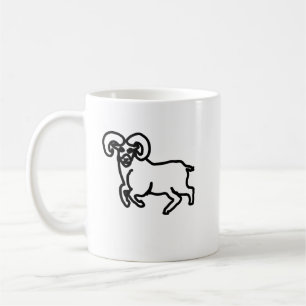 De Café Caneca Zodíaco Carneiro em Contorno   Silhueta Min