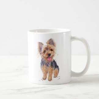 De Café Cão do yorkshire terrier em uma caneca