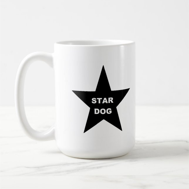 De Café Cão-estrela da caneca na estrela preta (Esquerda)
