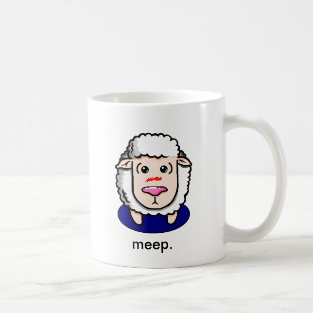 De Café carneiros com a caneca acanhada da mensagem (Direita)