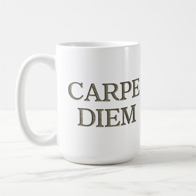 De Café Carpe Diem Stone White caneca (Esquerda)
