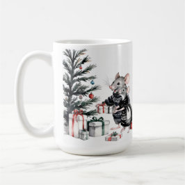 De Café Casal do mouse com a caneca Natal Holiday