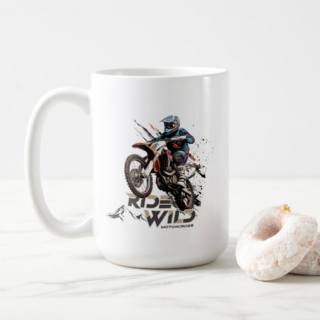 De Café Cavalgar Selvagem | Caneca Clássica 15# (Com Donut)