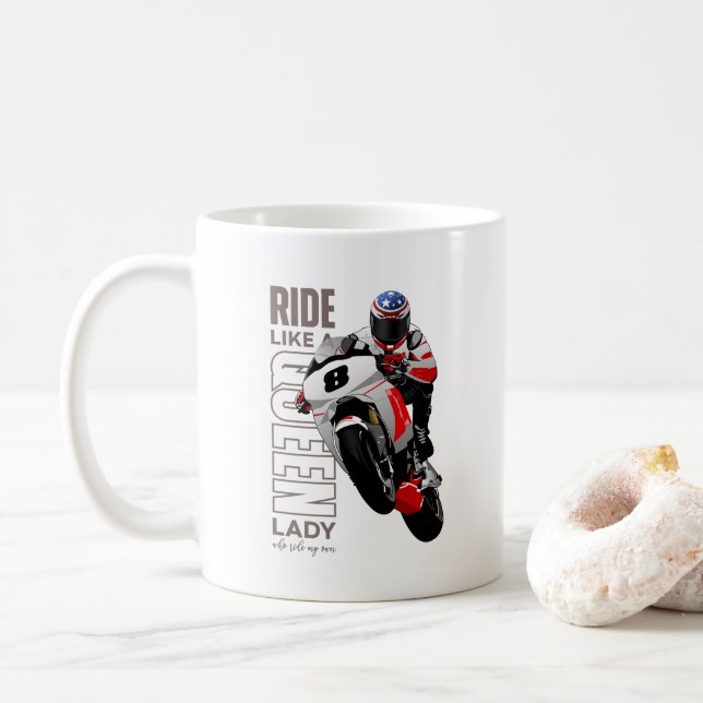 De Café Cavalgue Como uma Rainha | Caneca Clássica 11# (Com Donut)