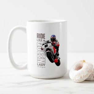De Café Cavalgue Como uma Rainha   Caneca Clássica 15#