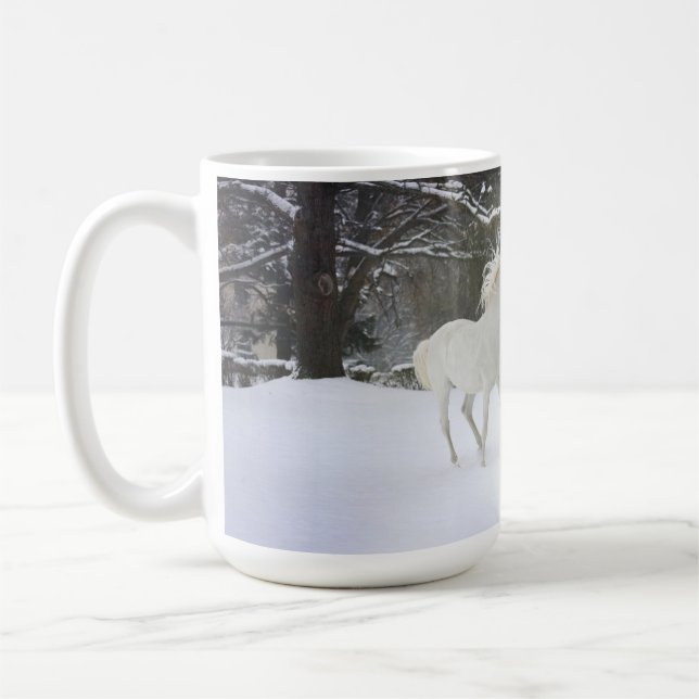 De Café Cavalos que jogam na caneca da neve (Esquerda)