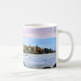 De Café Celeiro vermelho o Lago Superior, caneca do