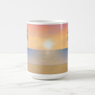 De Café Cena do por do sol/praia do nascer do sol: Caneca