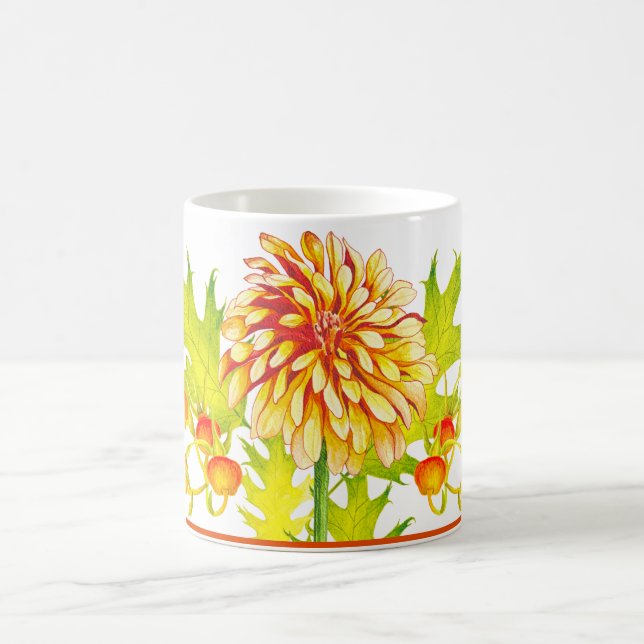 De Café Chegada do outono a uma caneca clássica (11 oz) (Centro)