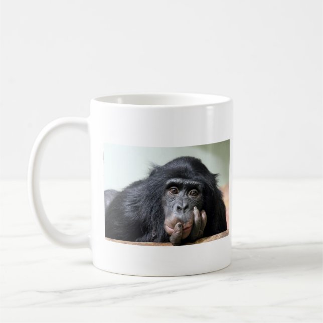 De Café Chimp chimpanzé macaco cara caneca (Esquerda)