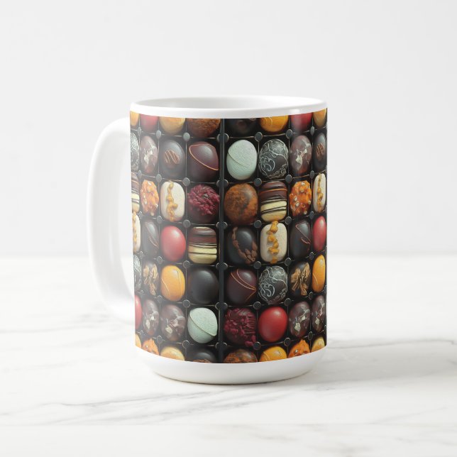 De Café Chocolate Candy - 15 oz. Caneca (Frente Esquerda)