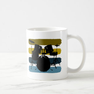 De Café Cilindros e caneca das listras