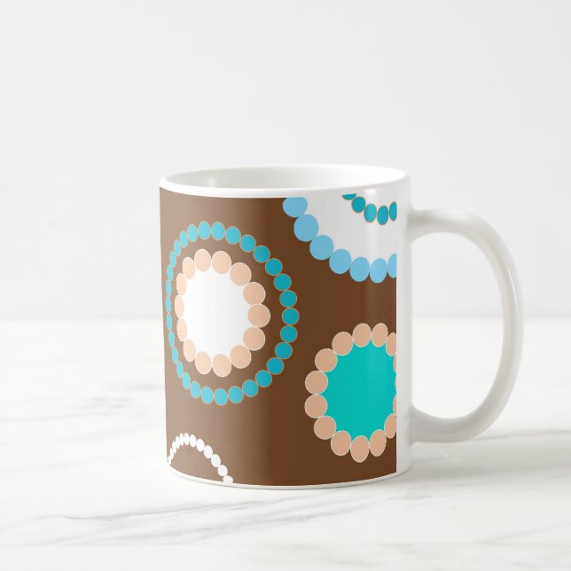 De Café Círculos Funky - caneca (Direita)