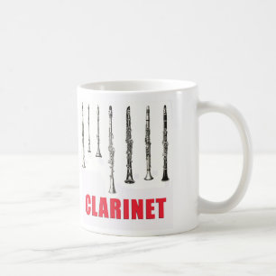 De Café Clarinetes na linha caneca