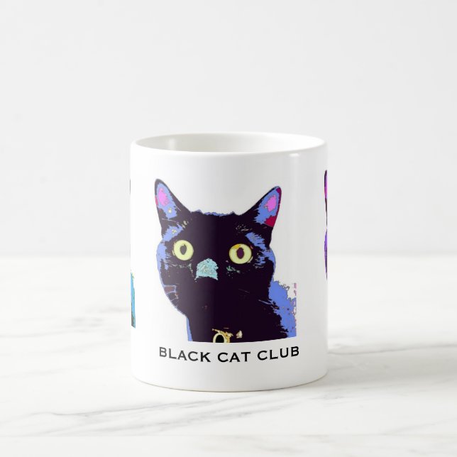 De Café Clube do gato preto! caneca (Centro)