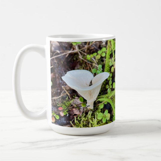 De Café Cogumelo Branco - 15 oz. Caneca (Esquerda)