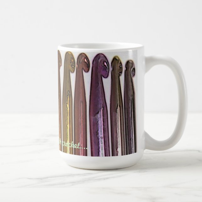 De Café Colora meu mundo com caneca do Crochet (Direita)