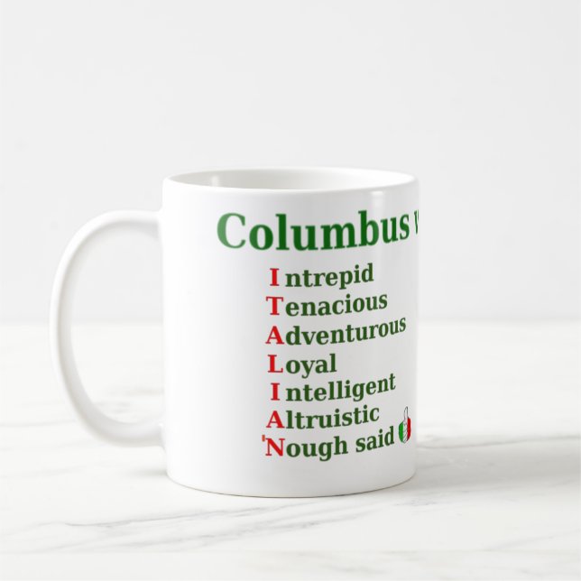 De Café Columbus era caneca italiana (Esquerda)