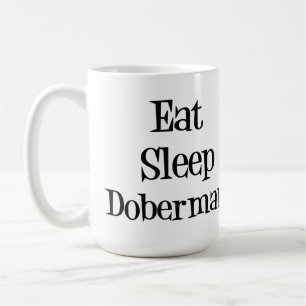 De Café Coma a caneca do Doberman do sono