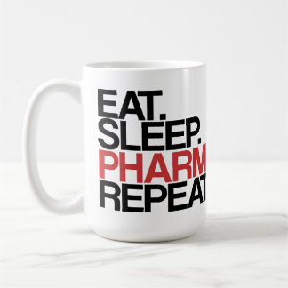 De Café Coma. Sono. Farmácia. Repetição. Caneca