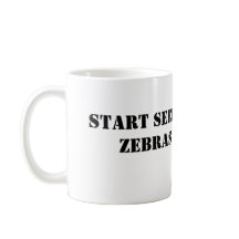 Comece ver a caneca das zebras