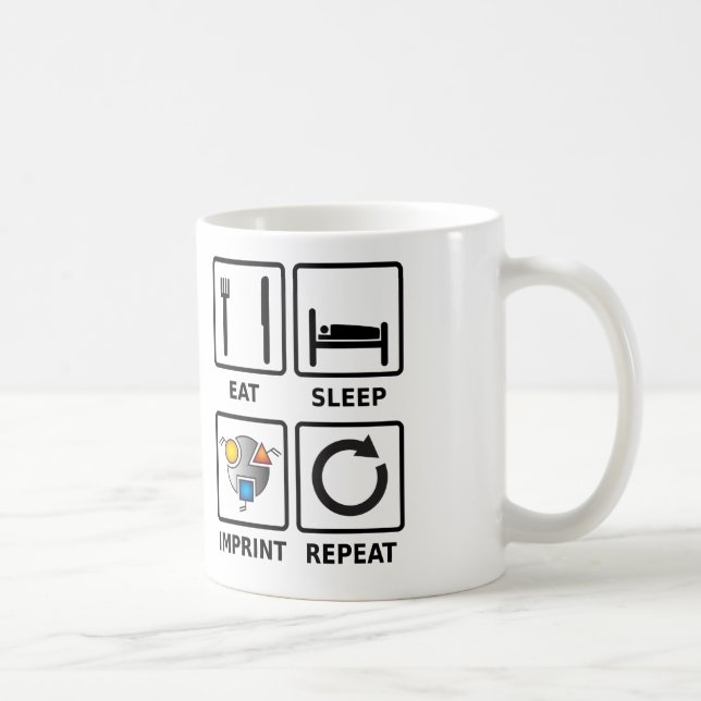 De Café Comer, dormir, gravar, repetir caneca (Direita)